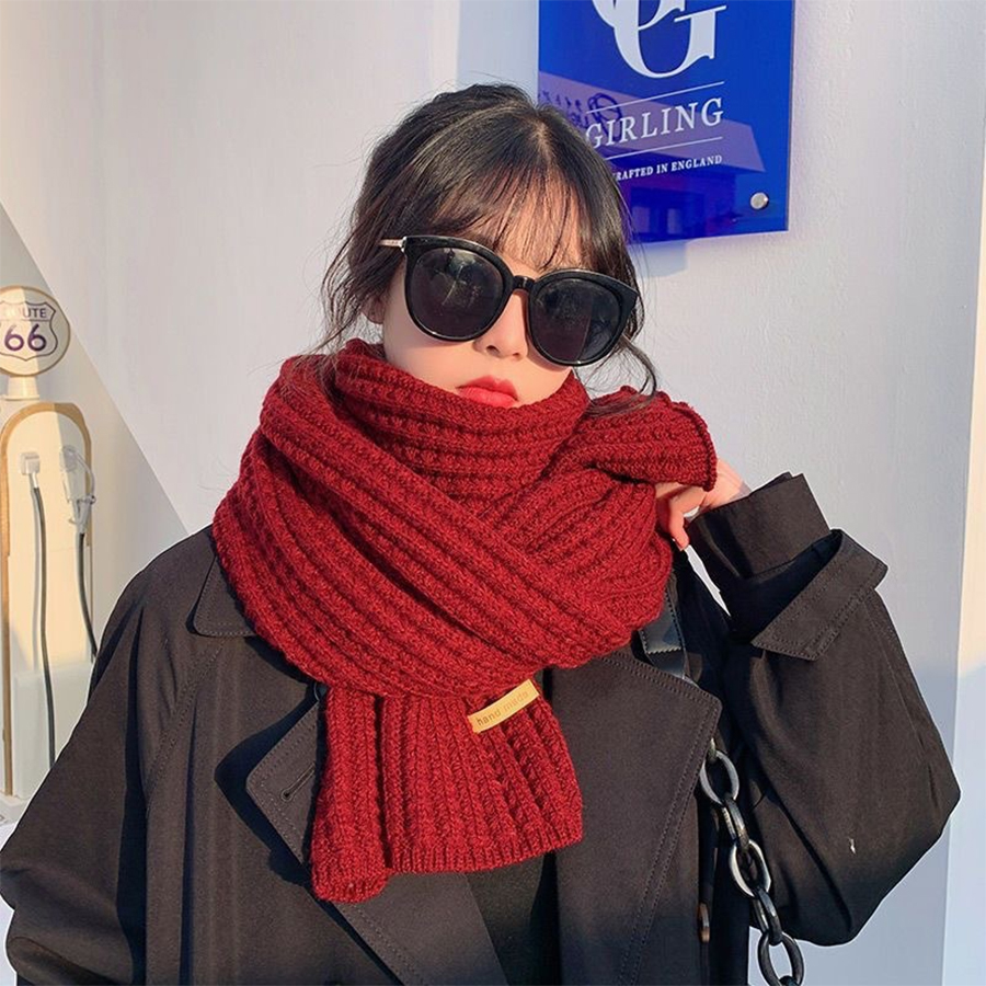 Wool Scarf Men - Écharpe chaude en cachemire tricoté à