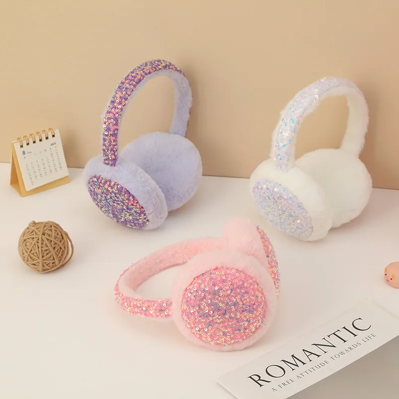 Earmuffs Foldable - Cache-oreilles pour femmes coréen paillettes Dopamine
