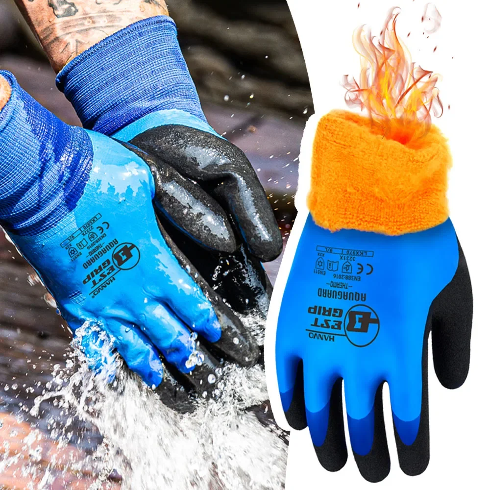 Snow Glove Insulated - Gants de travail imperméables d'hiver, revêtement