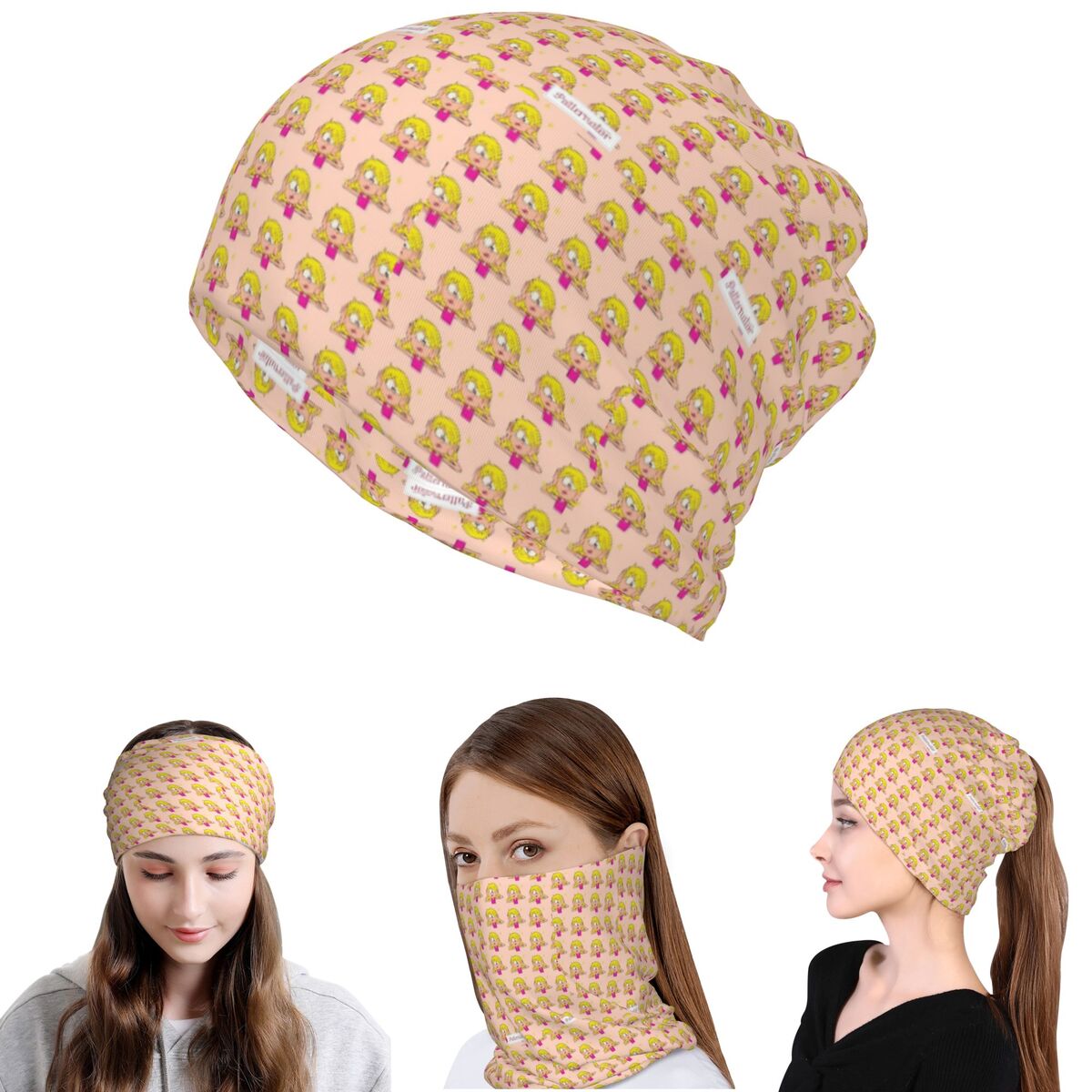 Knit Beanie Hat Warm - Lizzie Mcguire Cartoon Bandana – cache-cou,