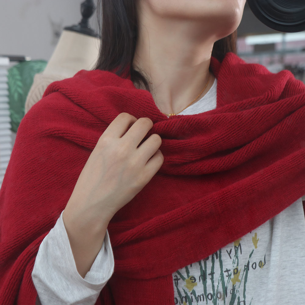 Wool Scarf Men - Écharpe en laine unie de haute