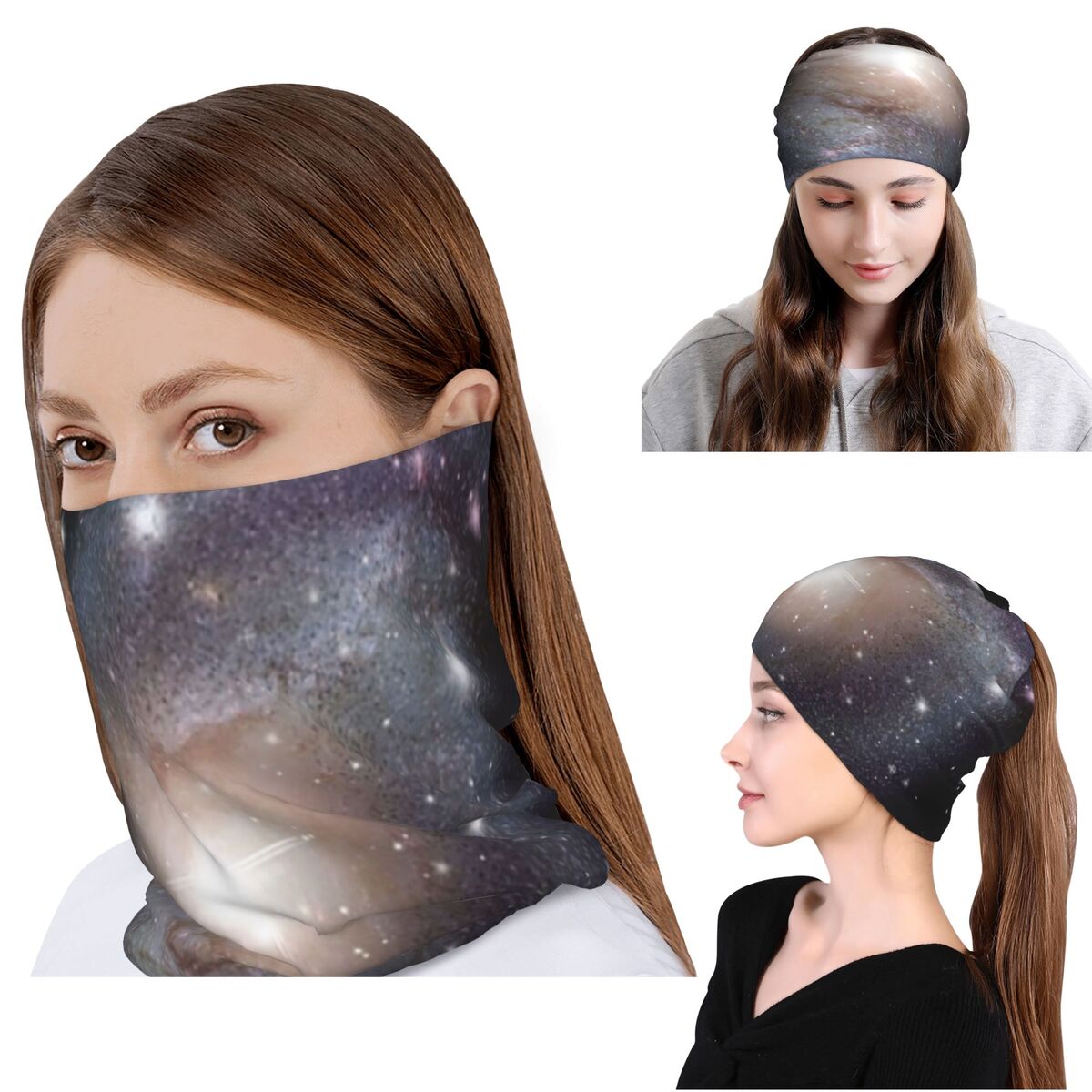 Knit Beanie Hat Warm - Cloak Galaxy Universe Planets Bandana, couvre-cou,
