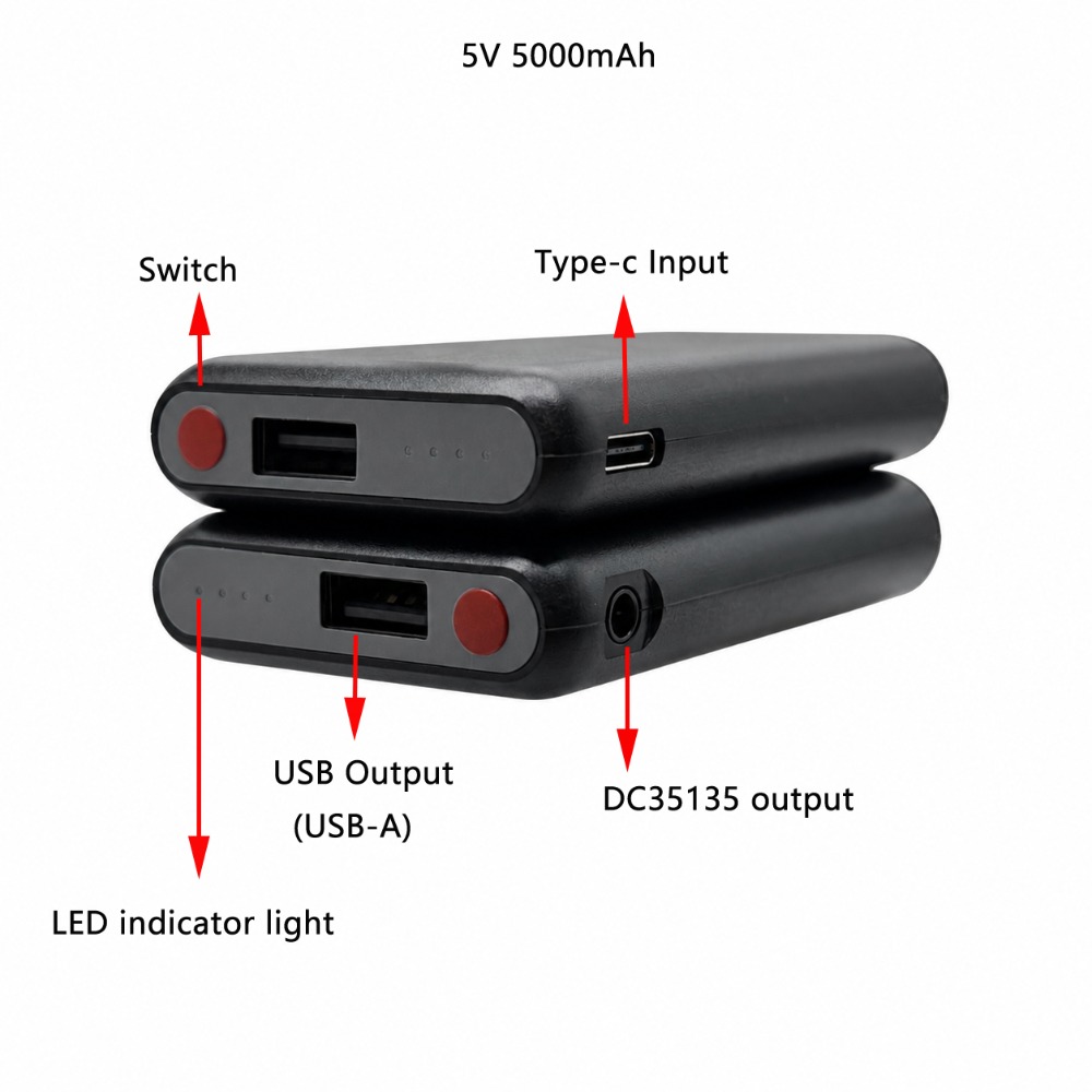 Gants chauffants 5V 5000mAh, b - Heated Vest Battery avis et prix