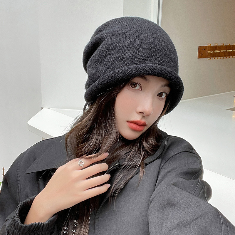 Bonnet tricoté capuche femme h - Knit Beanie Hat Warm avis et prix