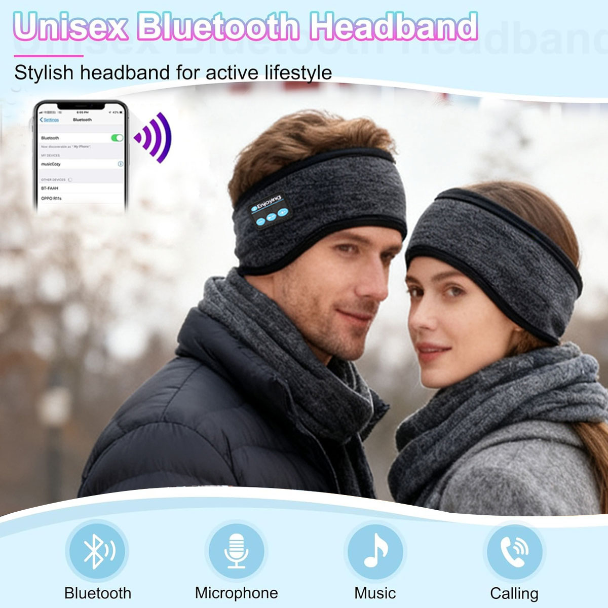 Casque d'écoute sans fil Bluet - Winter Headband Fleece avis et prix