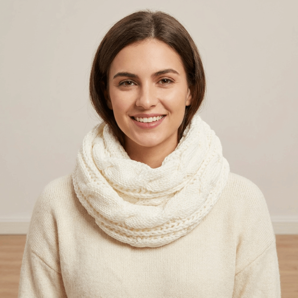 Écharpe tricotée unie simple,  - Wool Scarf Men avis et prix