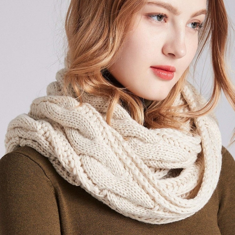 Écharpe tricotée unie simple,  - Wool Scarf Men avis et prix
