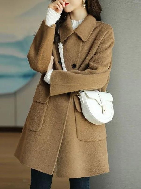 Manteau en laine mi-long éléga - Down Jacket Packable avis et prix