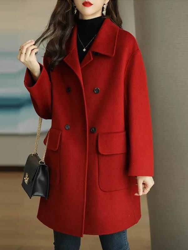 Manteau en laine mi-long éléga - Down Jacket Packable avis et prix