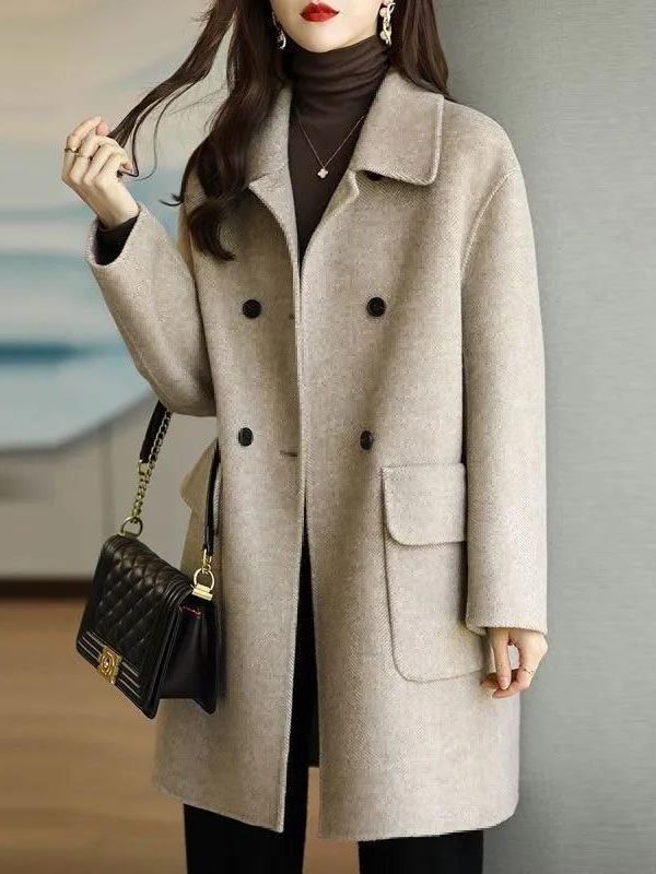Manteau en laine mi-long éléga - Down Jacket Packable avis et prix