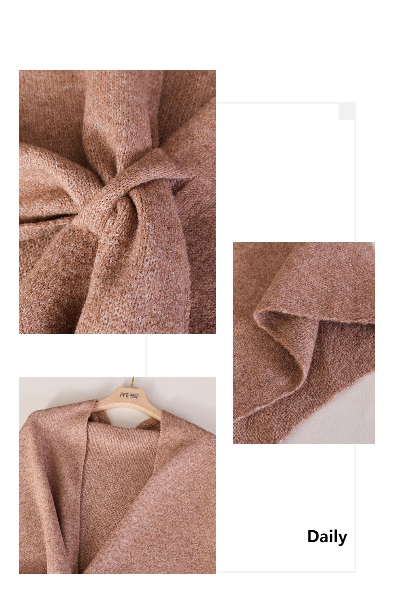 Châle triangulaire tricoté uni - Shawl Wrap Winter avis et prix